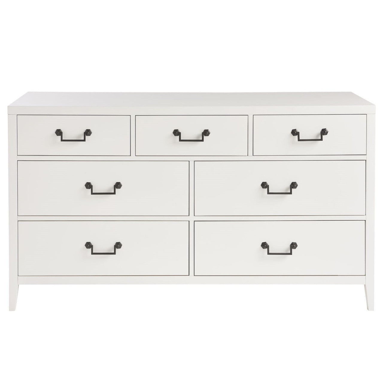 Boho Chic Modern 7-Drawers White Dresser 62"