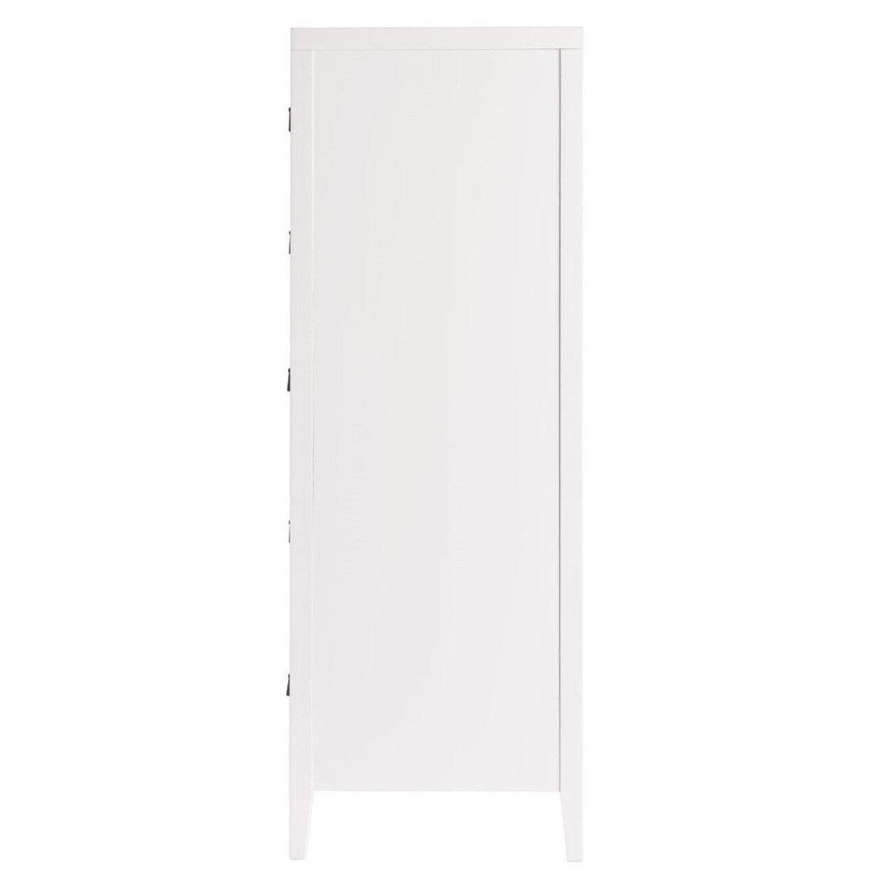 Boho Chic Modern White 5 Drawers Tall Chest