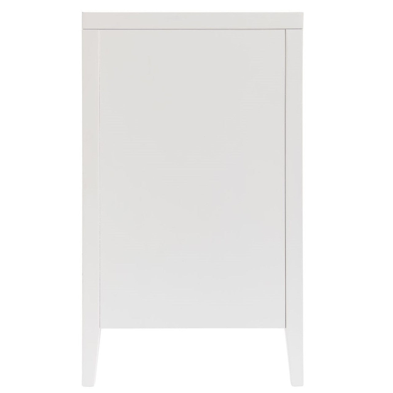 Boho Chic Carved Door White Media Cabinets