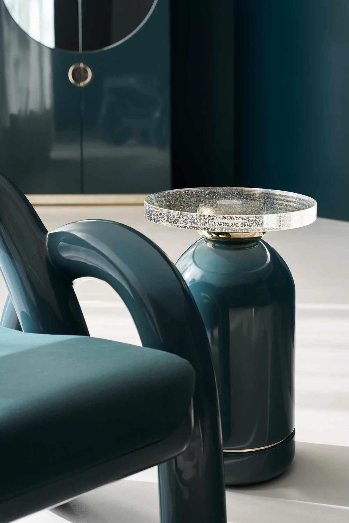 Gelee Glass Top Side Table 16" by Caracole - view 6