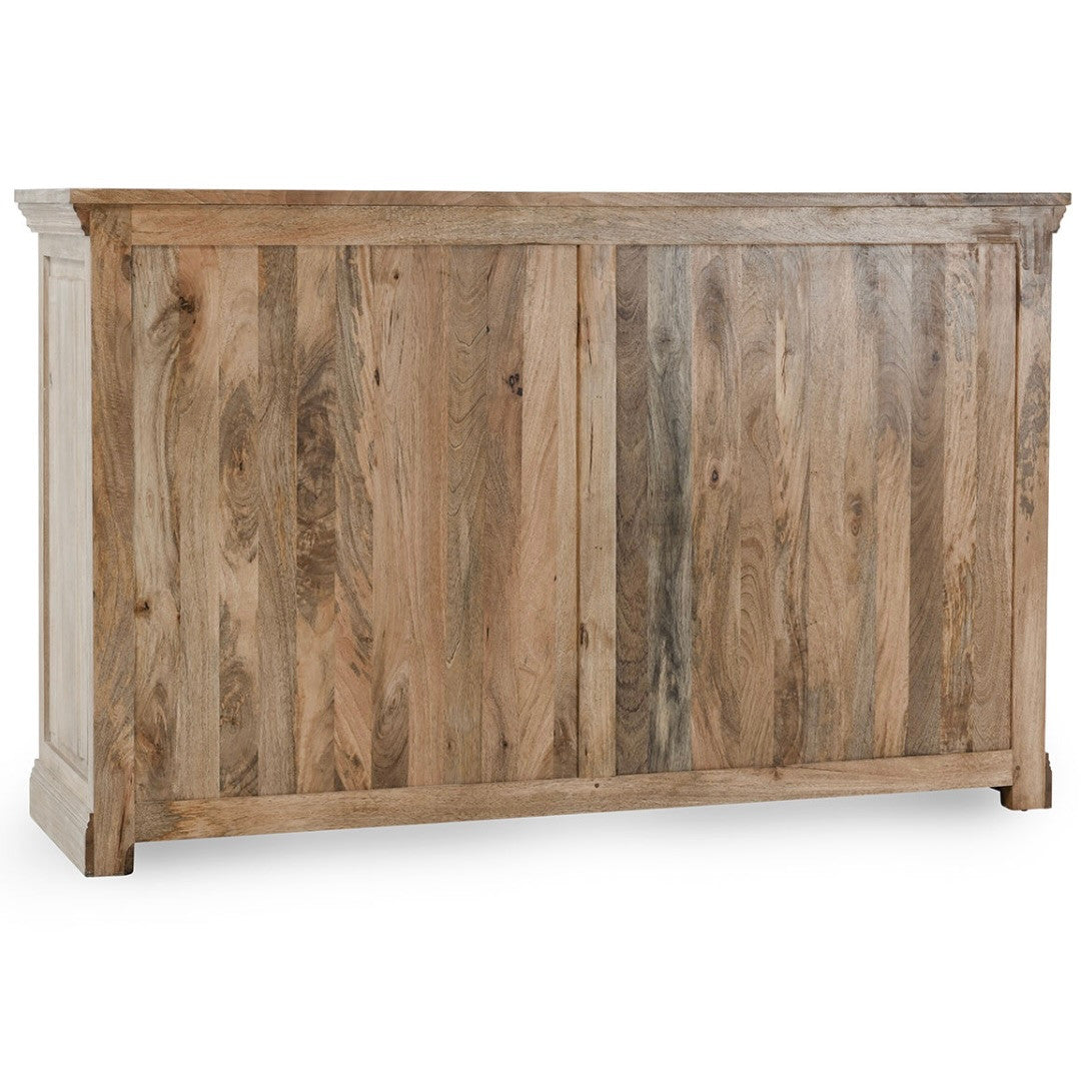 Adelaide 9-Drawer Mango Wood Dresser 70" Natural White Wash