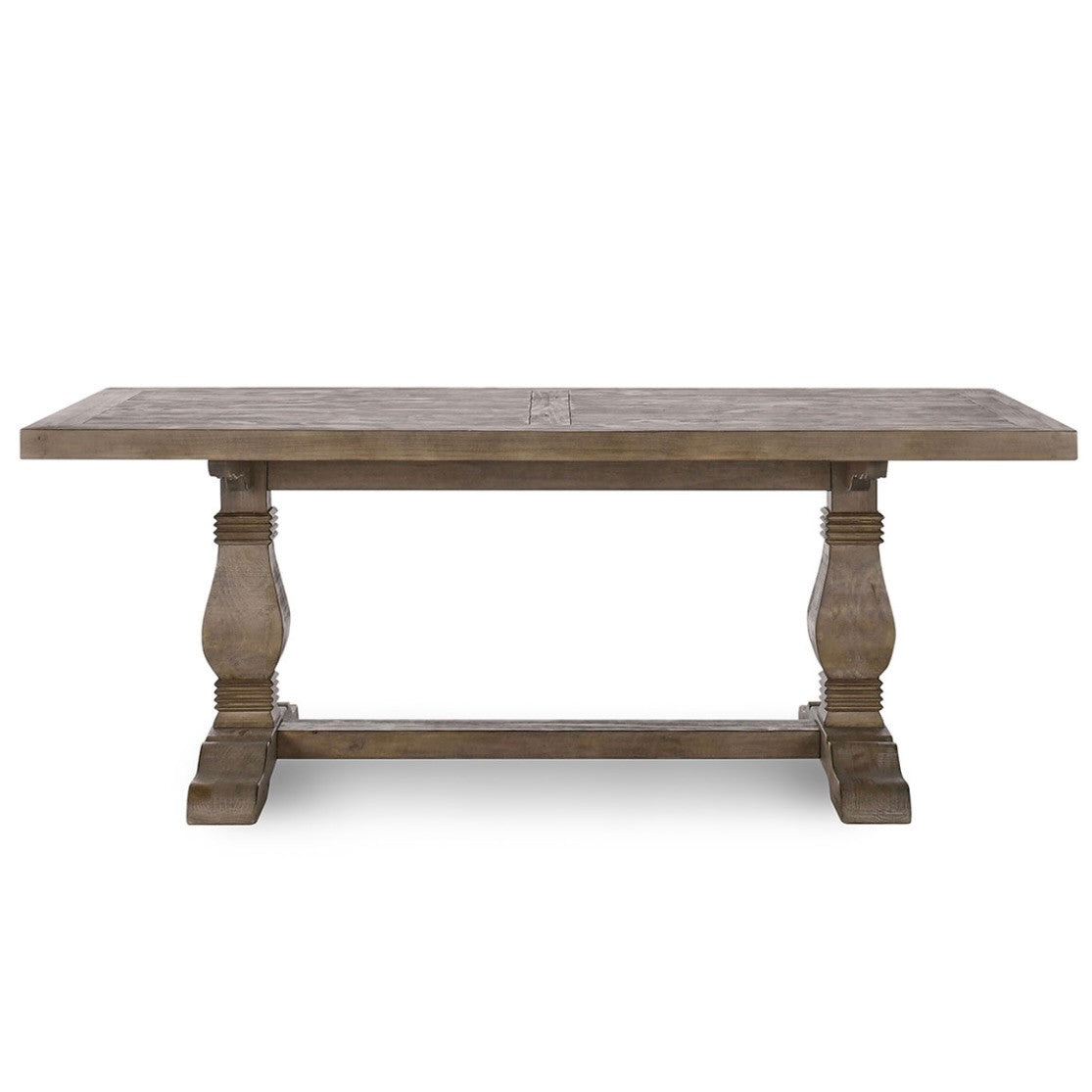 Farmhouse Reclaimed Wood Double Trestle Table 78"