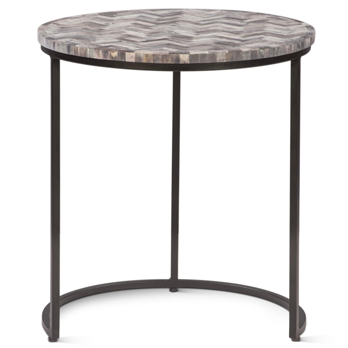 Calico 20" Nesting Tables in Chevron Pattern, Set 2