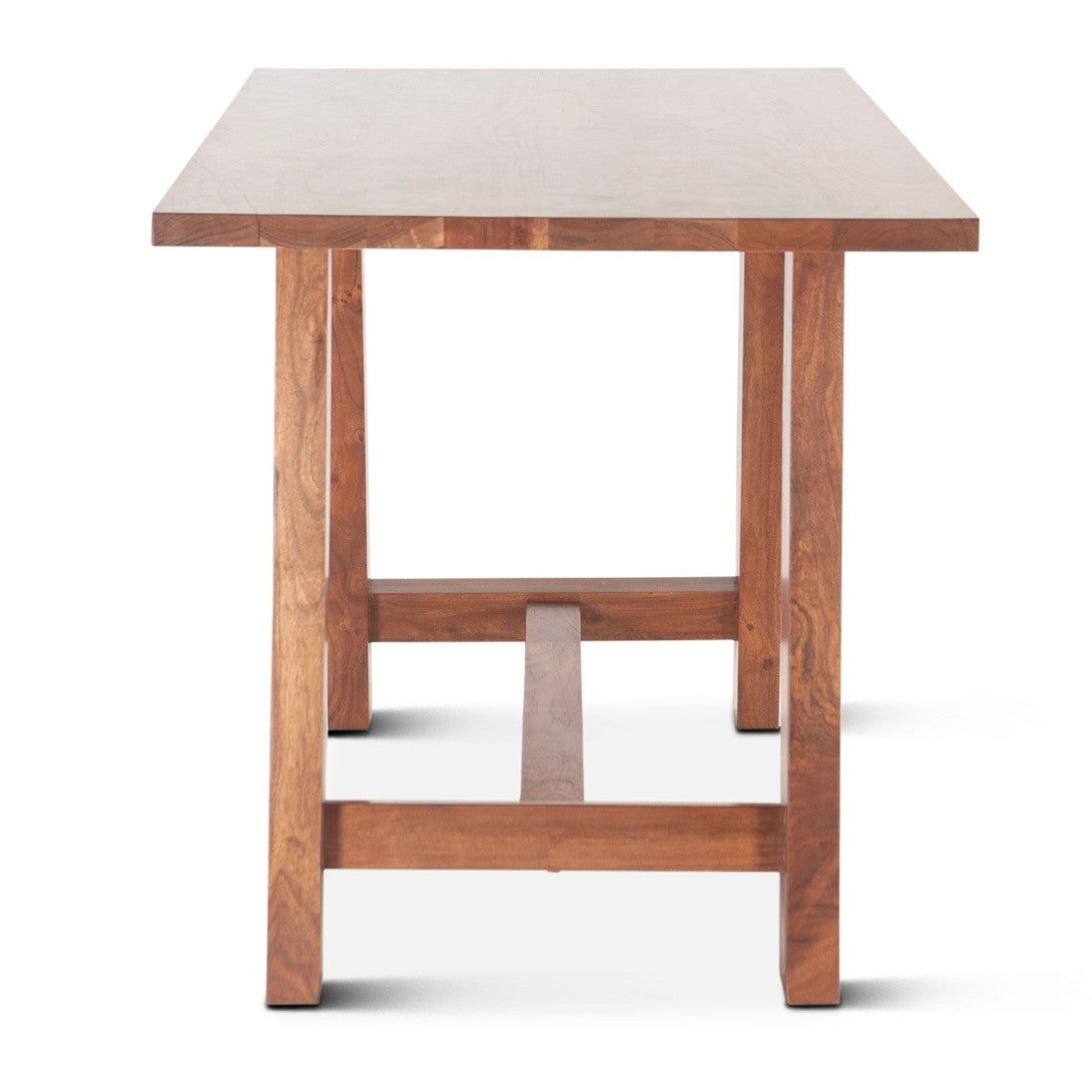 Savannah 75" Acacia Wood Gathering Table Cinnamon Brown