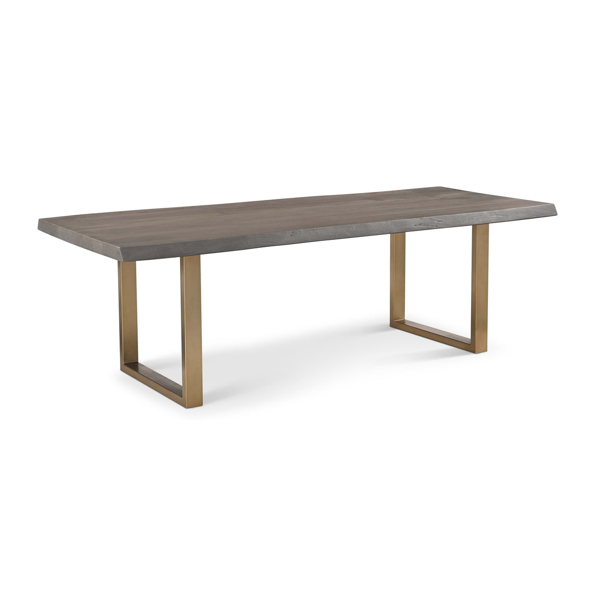 Brooks Dining Table U Base 40" x 92" Sandblasted Grey Top - Brass Base by Urbia - detail 2