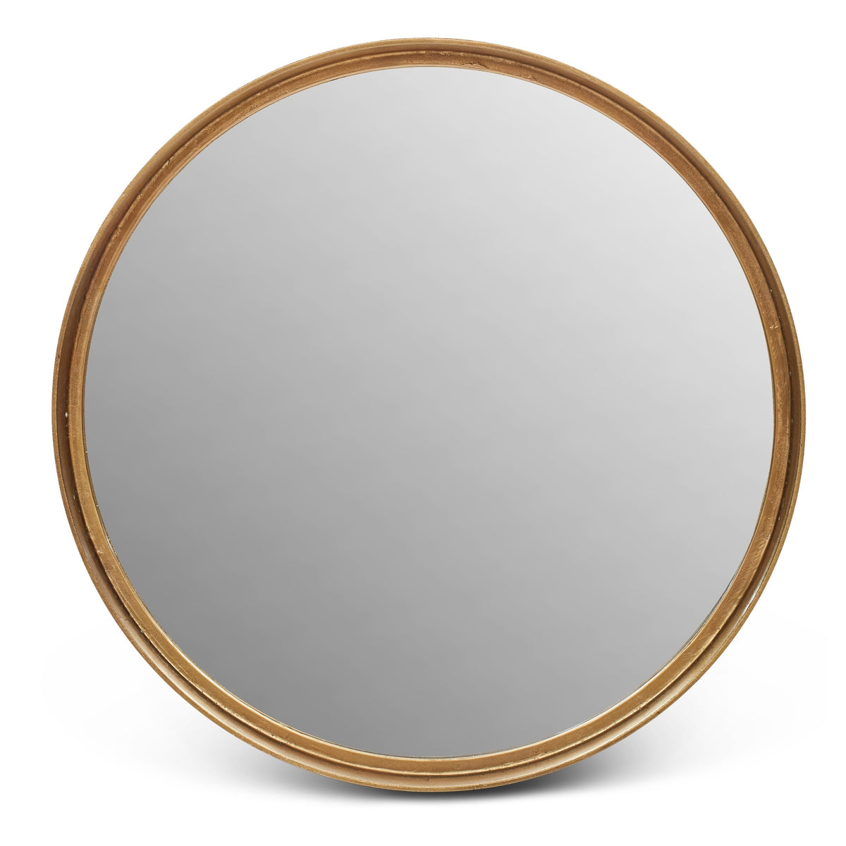 Elements Samar Round Mirror 39"Dia. - Antique Brass by Urbia - product view