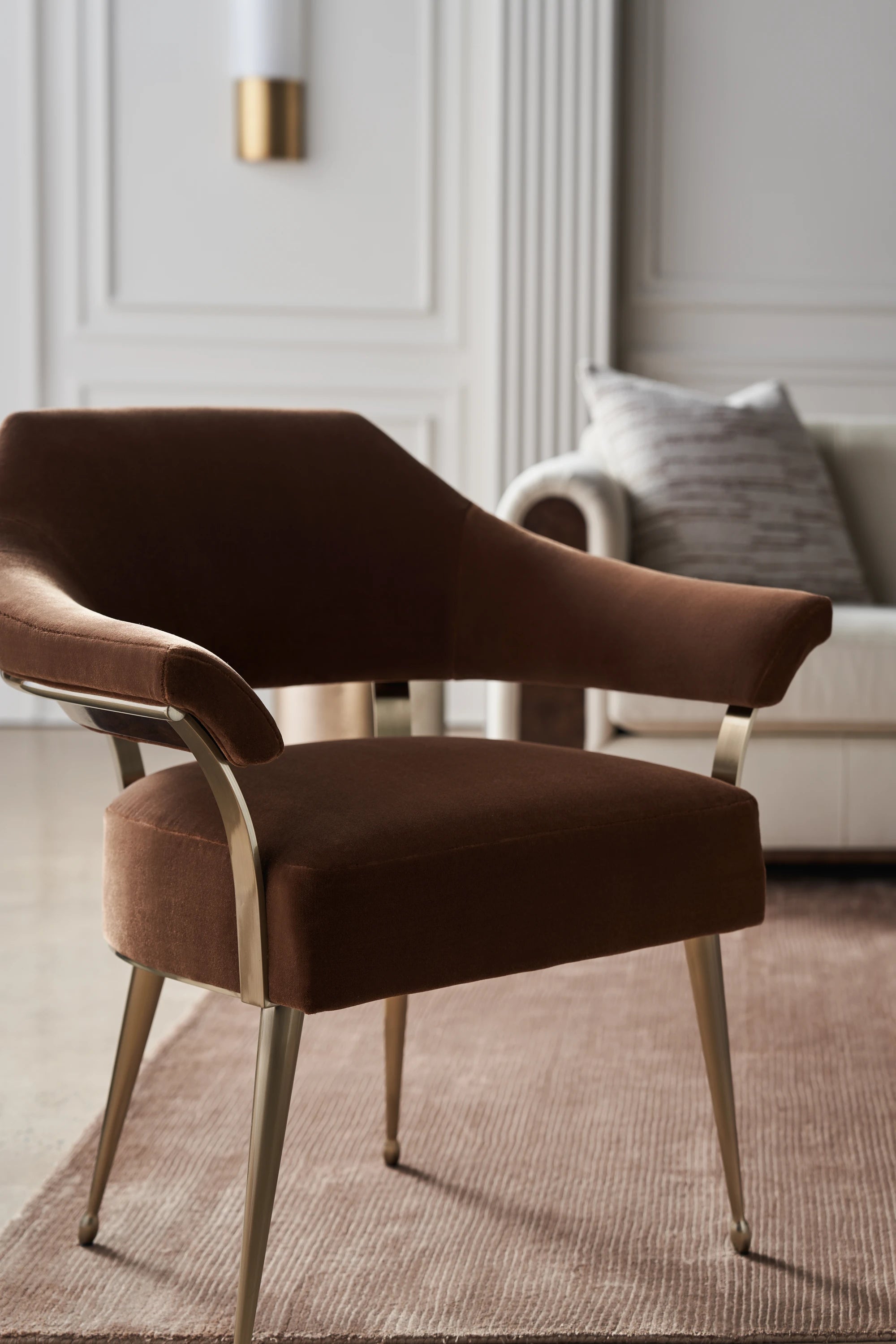 Louisette - Chestnut Champagne Gold Accent Chair 30.75" by Caracole - view 4