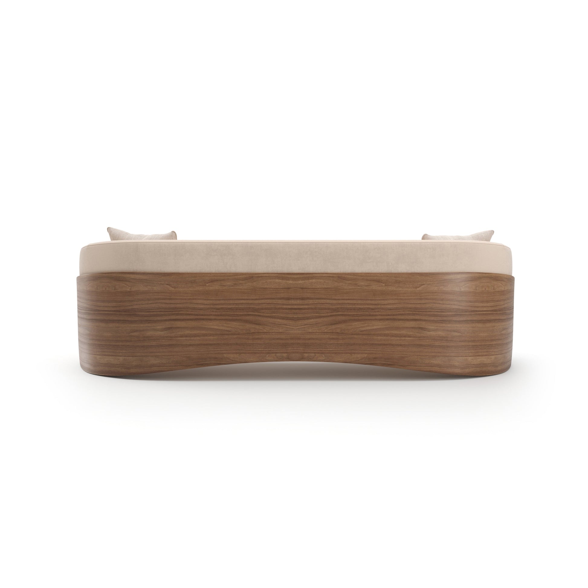 Fleur Wood Back Sofa Porcini 102" by Caracole - view 7