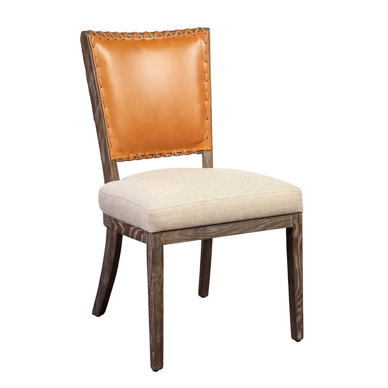 Lina Leather and Linen Chair by Furniture Classics at ZIN Home