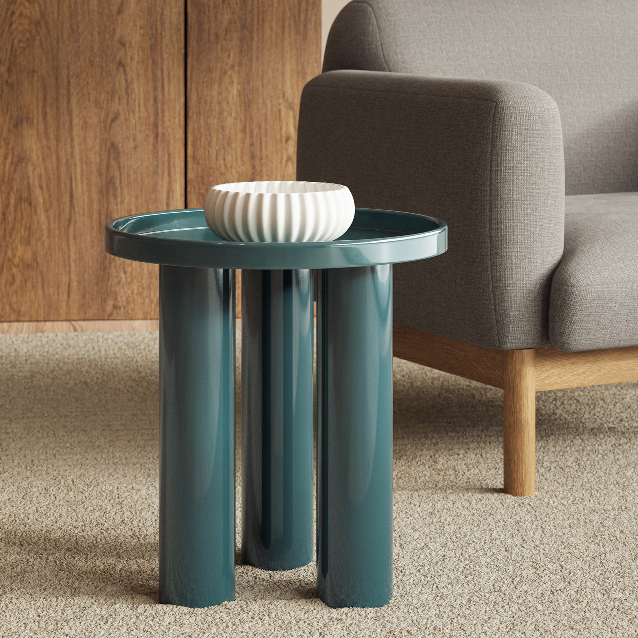 Eclat - Sofia Enamel End Table - Aegean Teal
