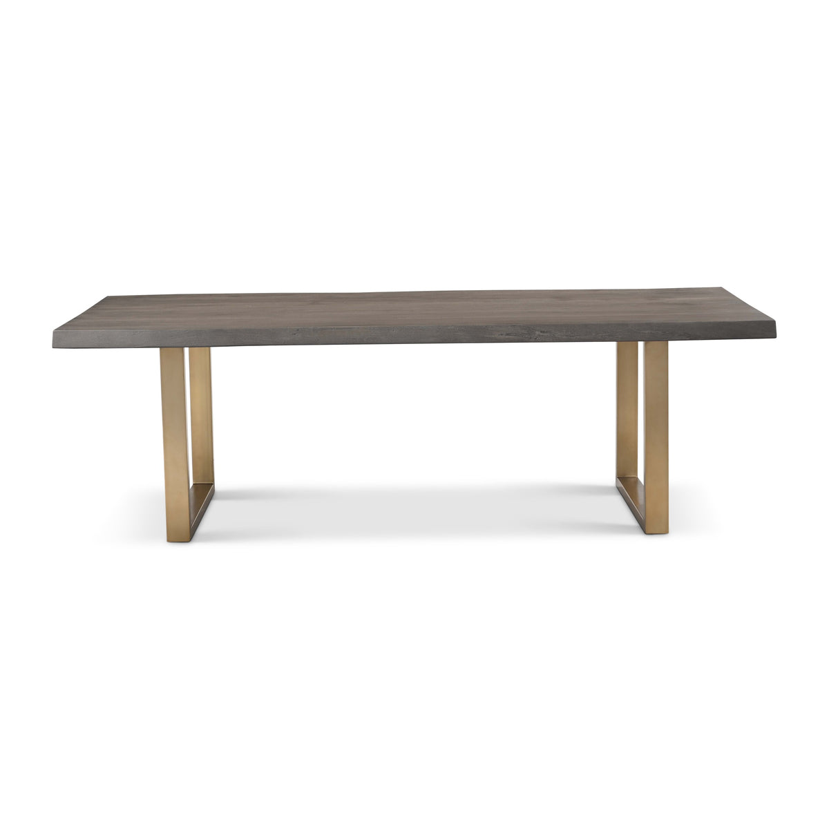 Brooks Dining Table U Base 40" x 92" Sandblasted Grey Top - Brass Base by Urbia - product view