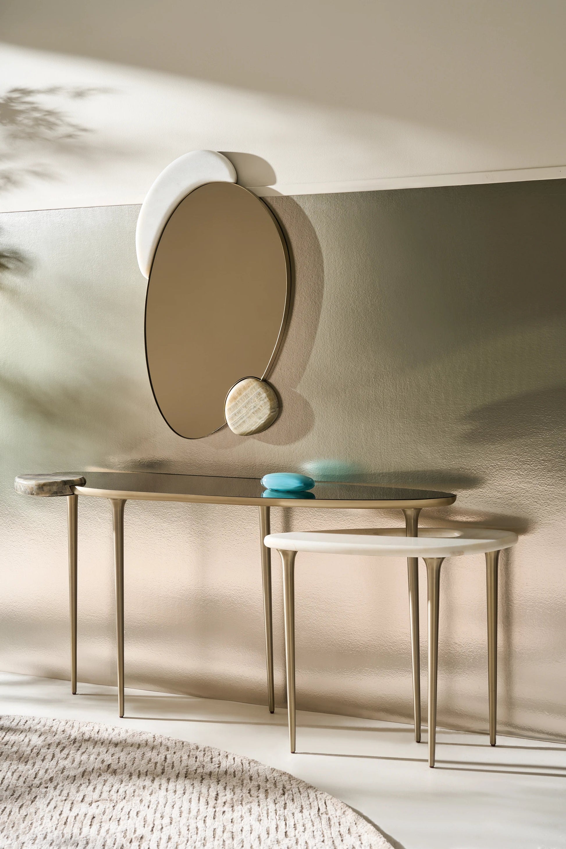 Echo Champagne Gold Console Table 66" by Caracole - view 2