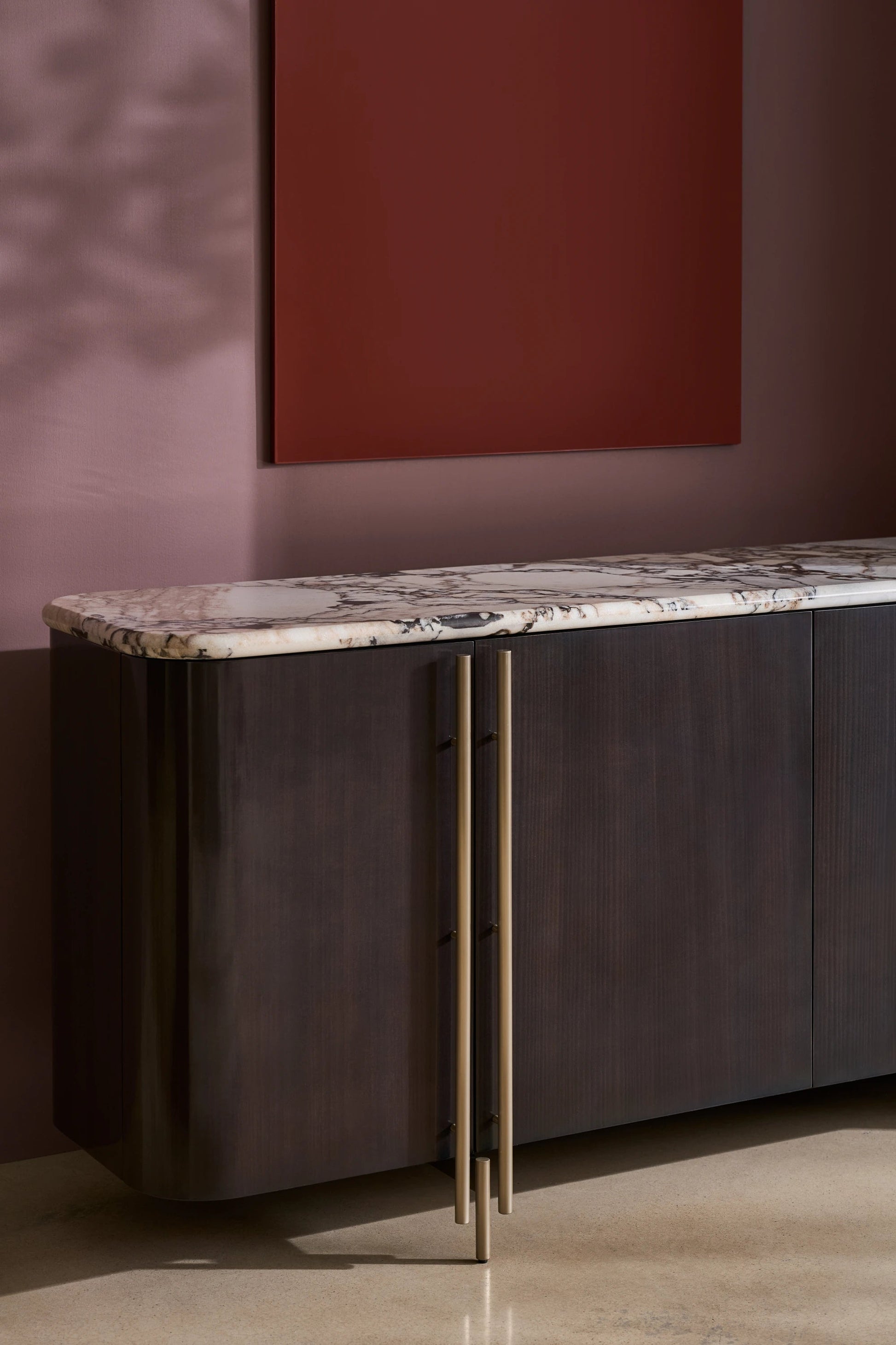 Vena Sideboard Brushed Gold 82" by Caracole - view 3