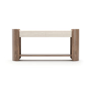 Fleur Console Table Porcini 66.75" by Caracole