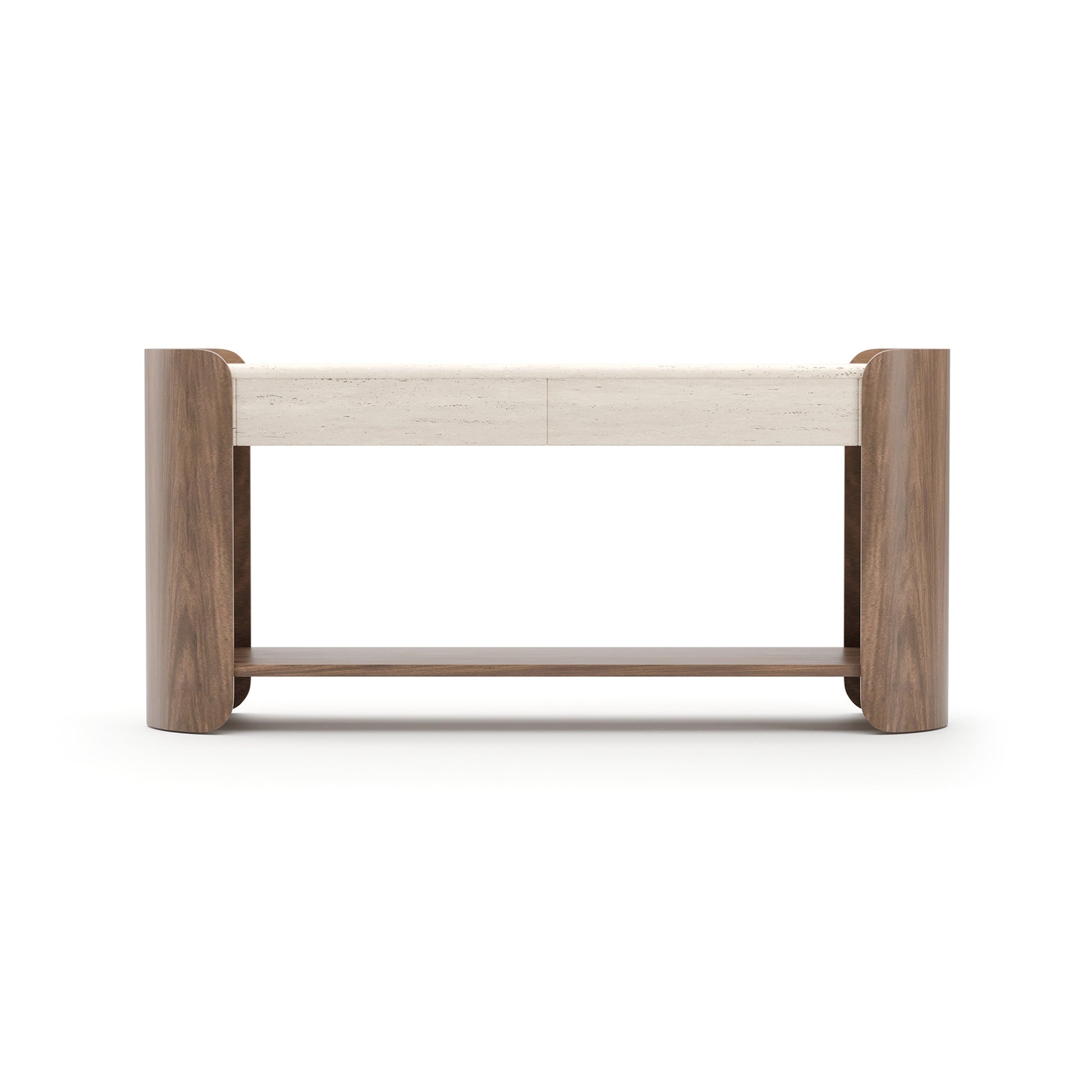 Fleur Console Table Porcini 66.75" by Caracole