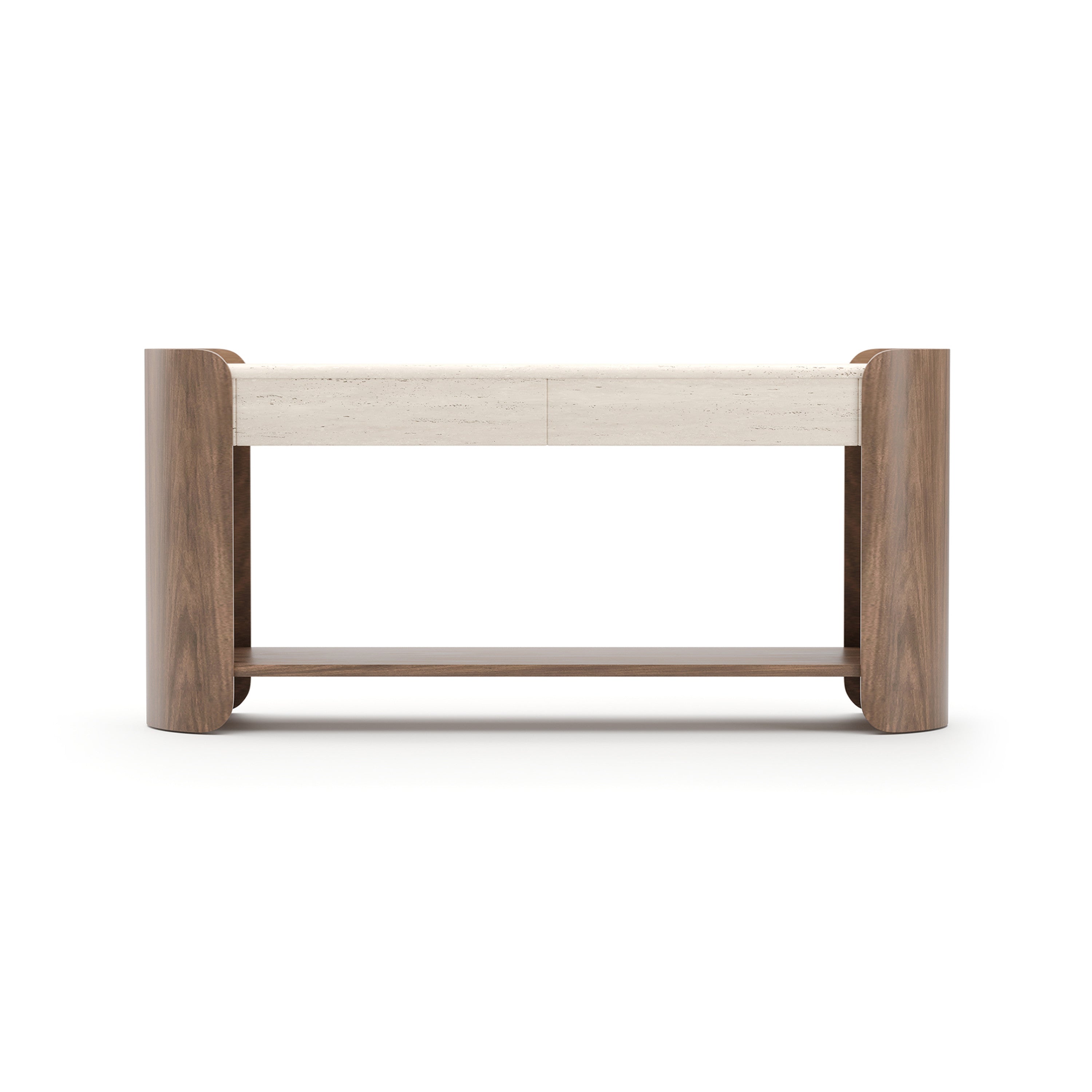 Fleur Console Table Porcini 66.75" by Caracole
