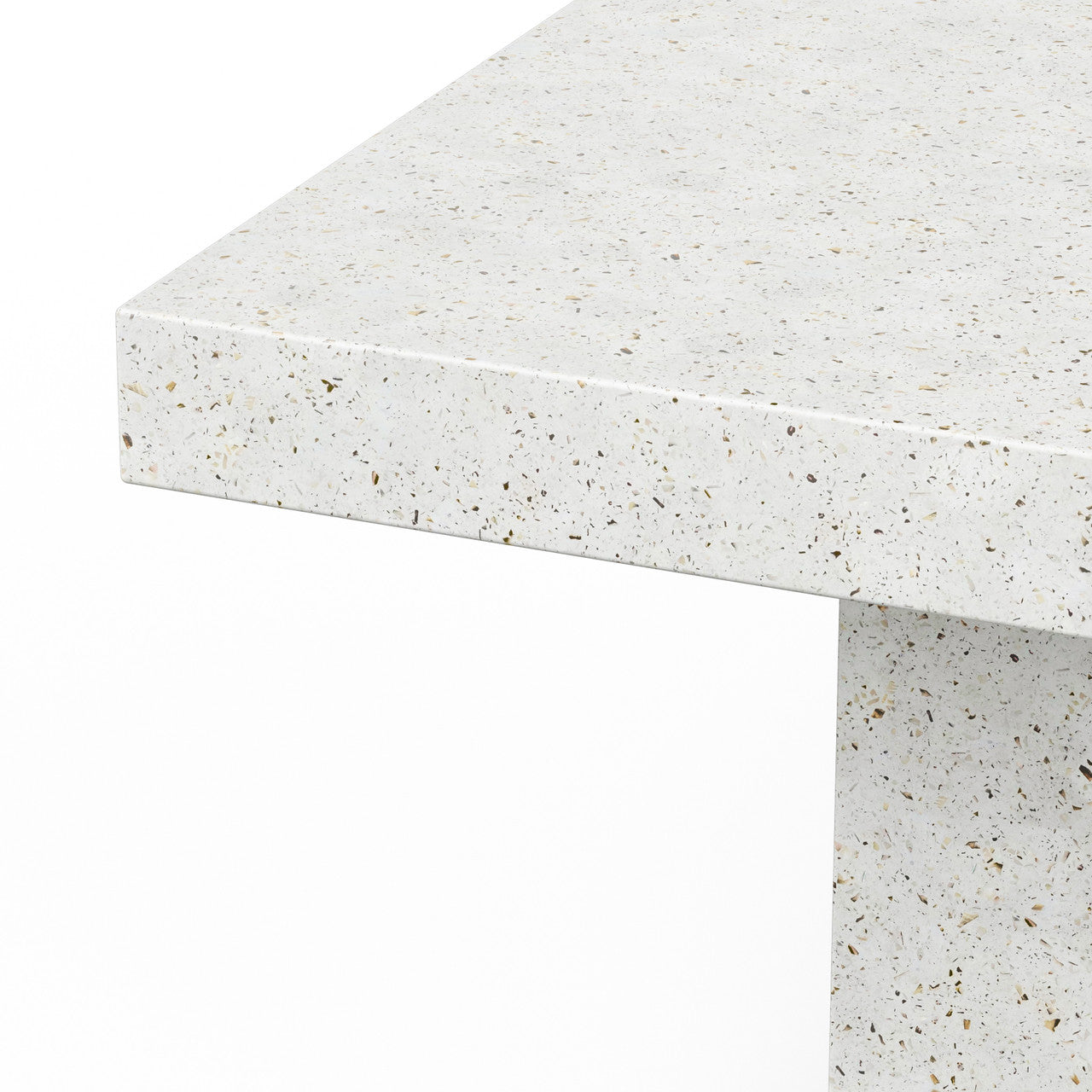Mixx - Elcor Dining Table - 39.25" x 82.75" - Ivory Terrazzo