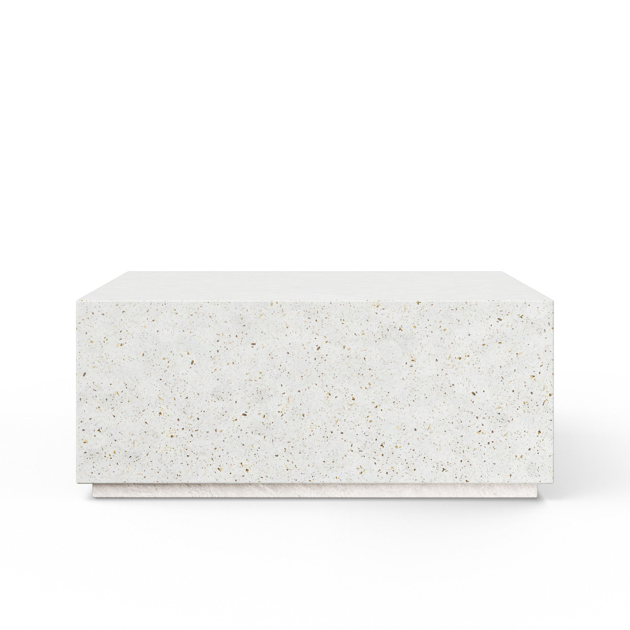 Mixx - Bloc Square Coffee Table - 39.5" - Ivory Terrazzo