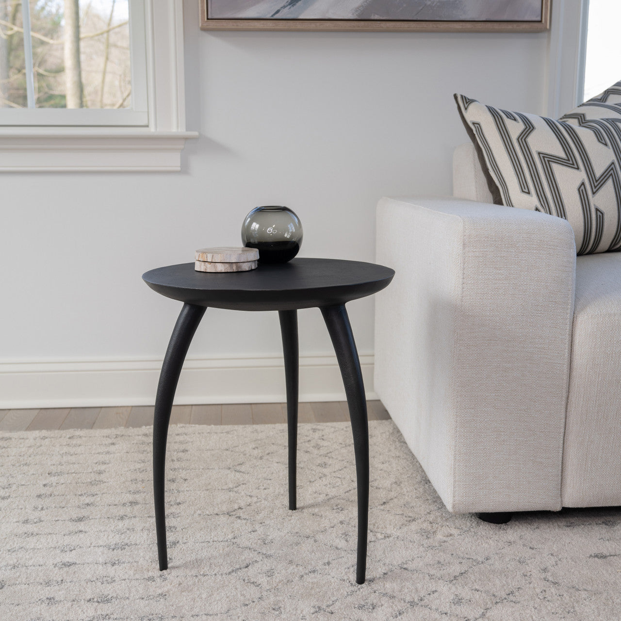 Elements - Keel - End Table - Antique Zinc