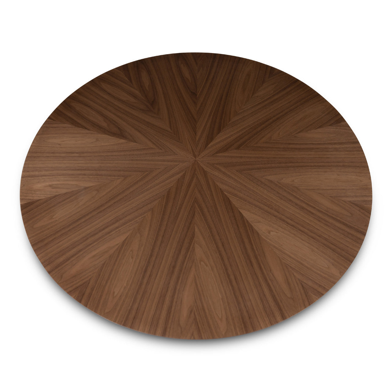 Modern Brazilian - Mona - Wooden Top Round Dining Table - Nogueira