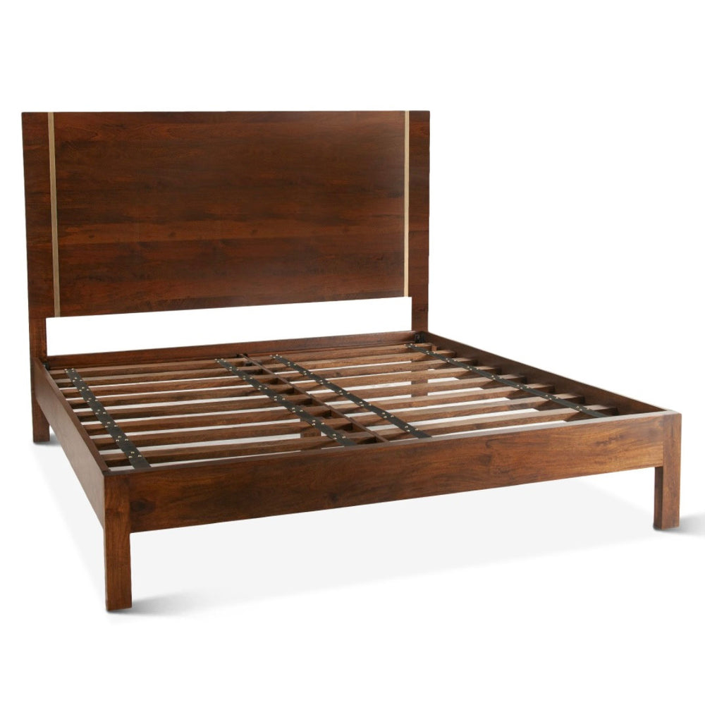 Zoey Contemporary Solid Wood King Bed