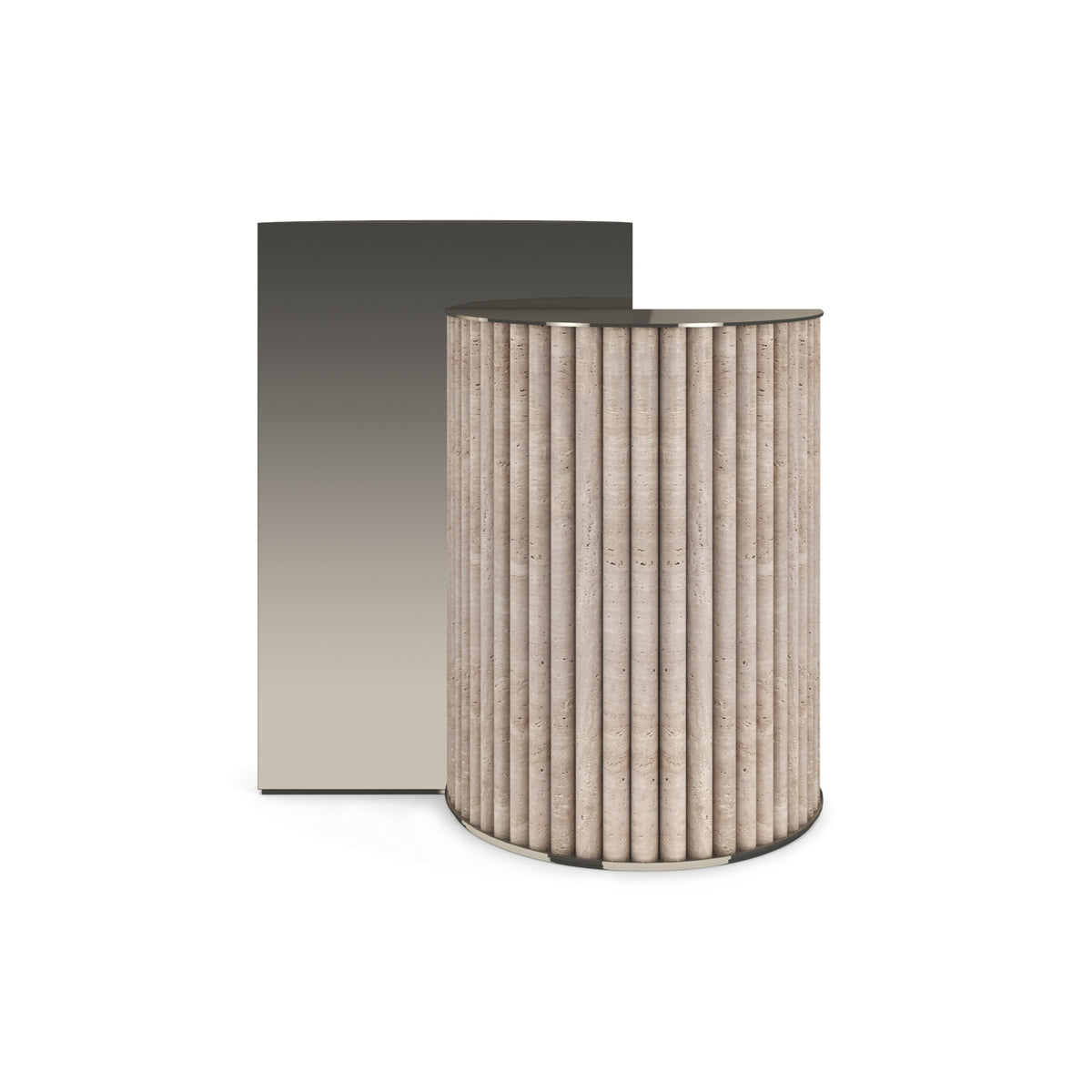 Hewn Accent Table Whisper of Gold End Table 23" by Caracole