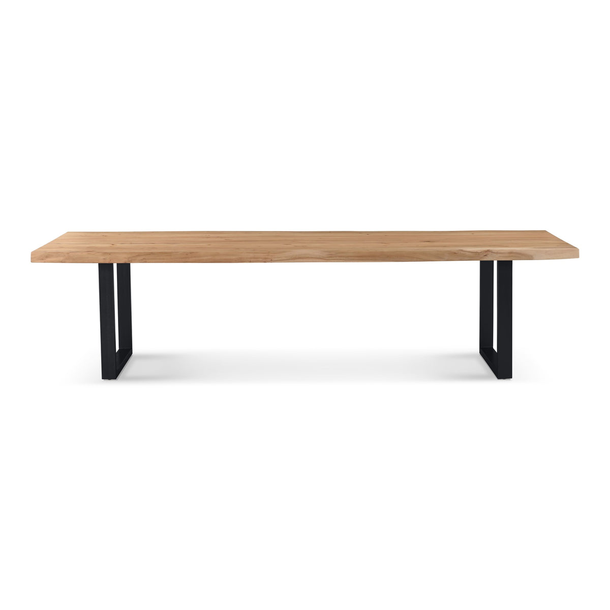 Brooks Dining Table U Base 40" x 116" Teak Top - Black Base by Urbia - product view