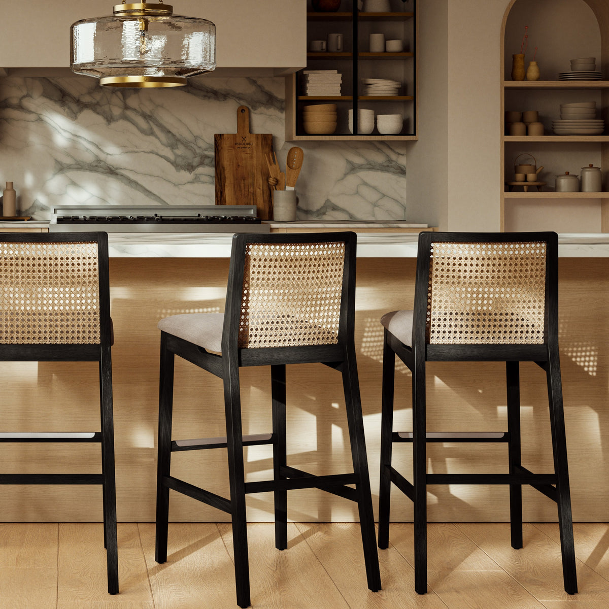 Nardia Cane Counter Stool by Urbia - detail 7