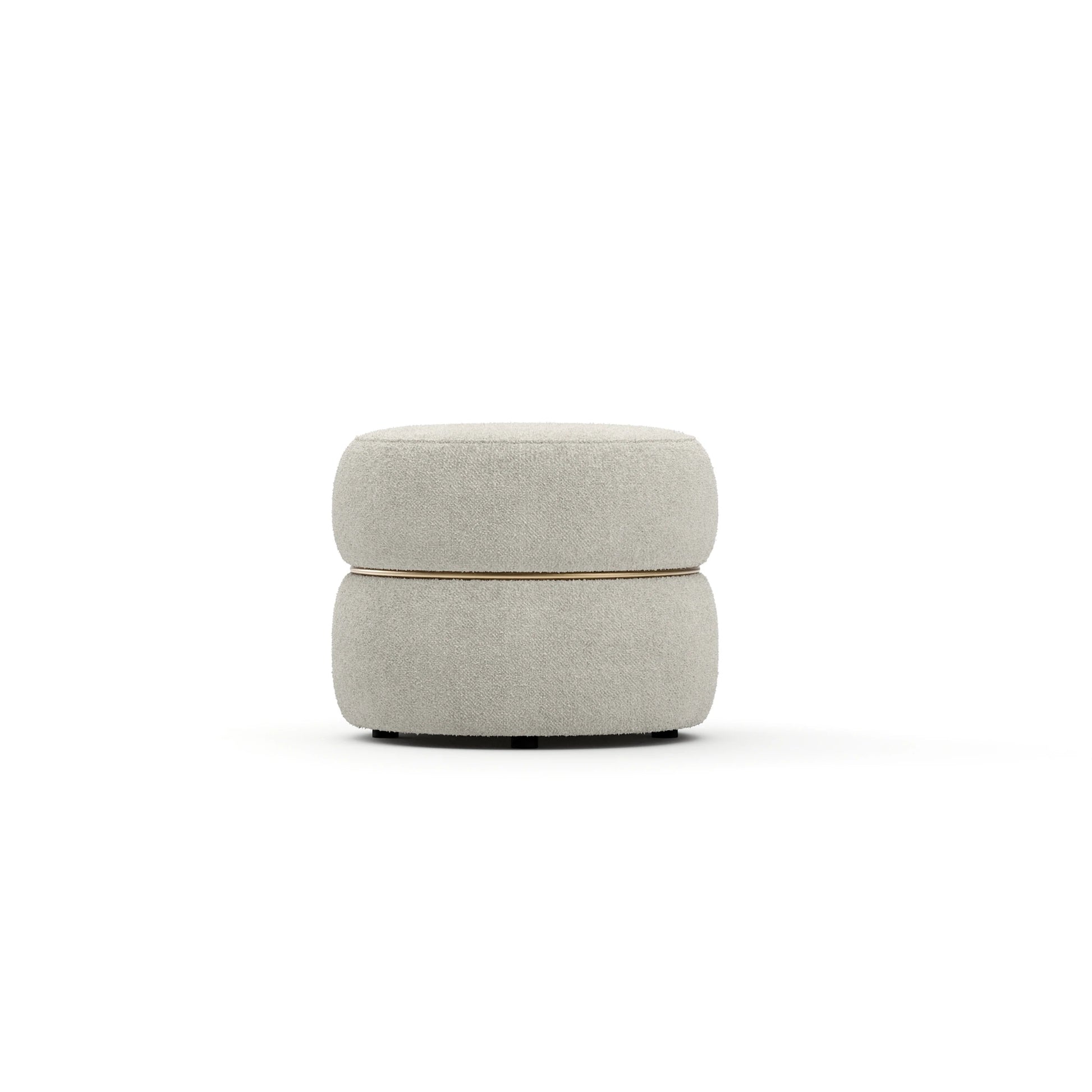 Smoosh Pouf Champagne Gold Bench 20" by Caracole - view 3