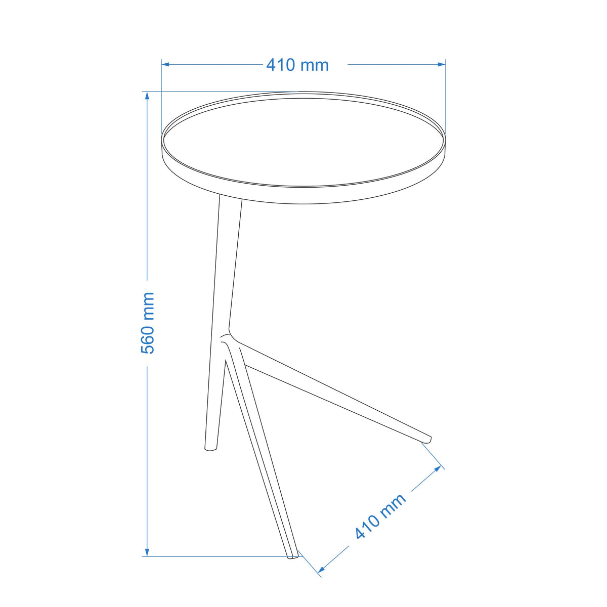 Leo End Table Antique Copper, 22.5" by Urbia - detail 7