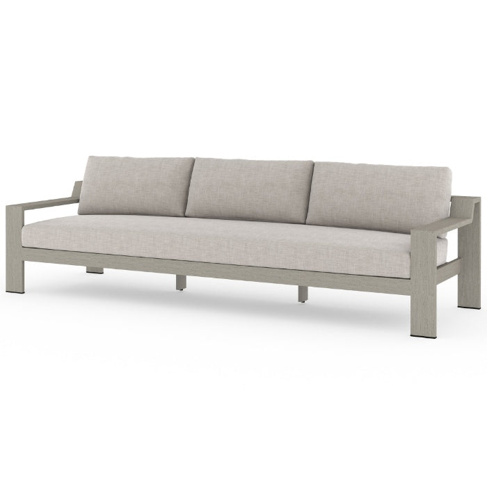 Monterey Grey Teak Outdoor 3 Seater Sofa 106"