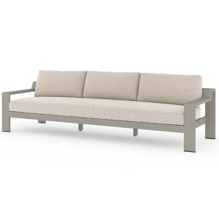 Monterey Grey Teak Outdoor 3 Seater Sofa 106"