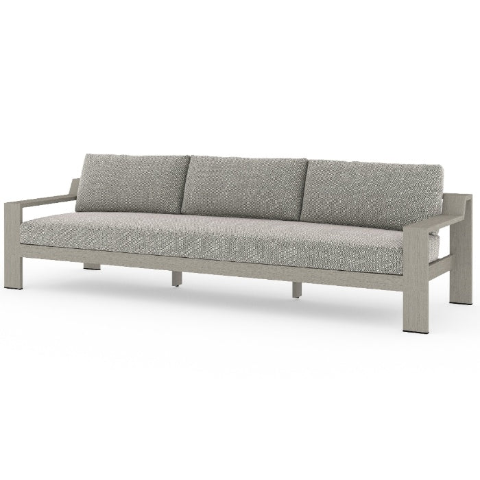 Monterey Grey Teak Outdoor 3 Seater Sofa 106"