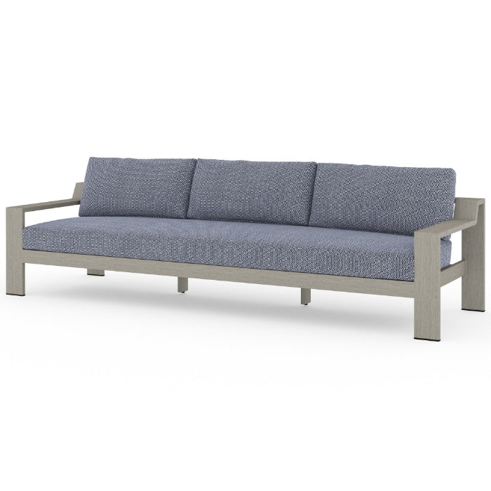 Monterey Grey Teak Outdoor 3 Seater Sofa 106"