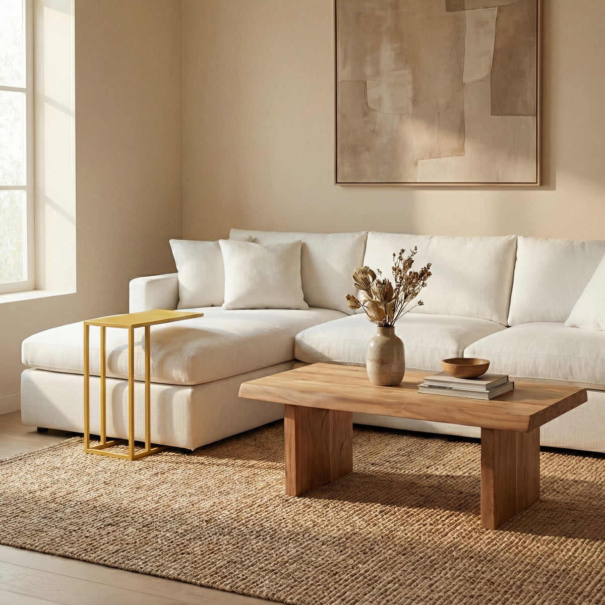 Tanu C-Table Enamel End Table Yellow Ochre by Urbia - detail 5