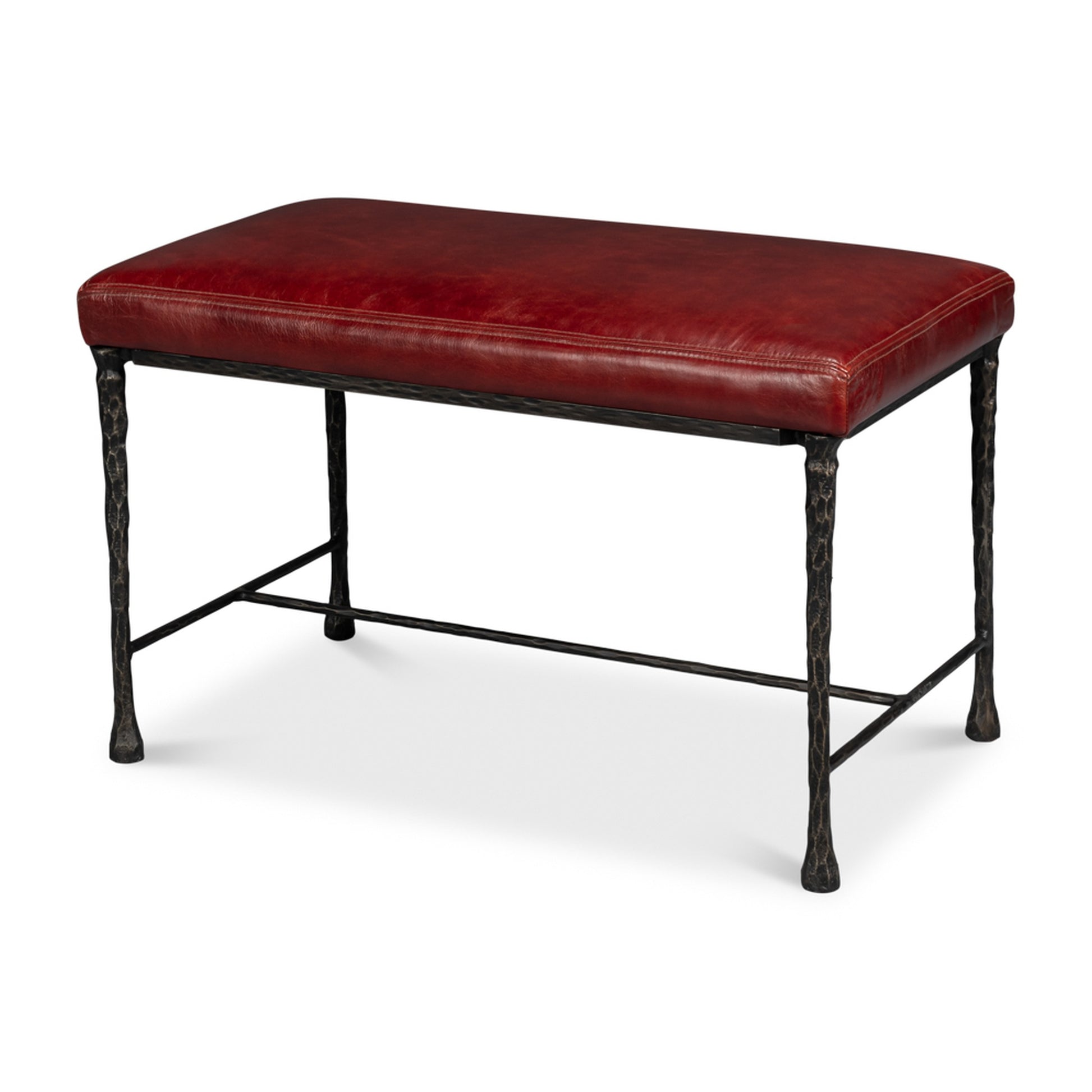 Kings Road Bench, Leather by Sarreid Ltd