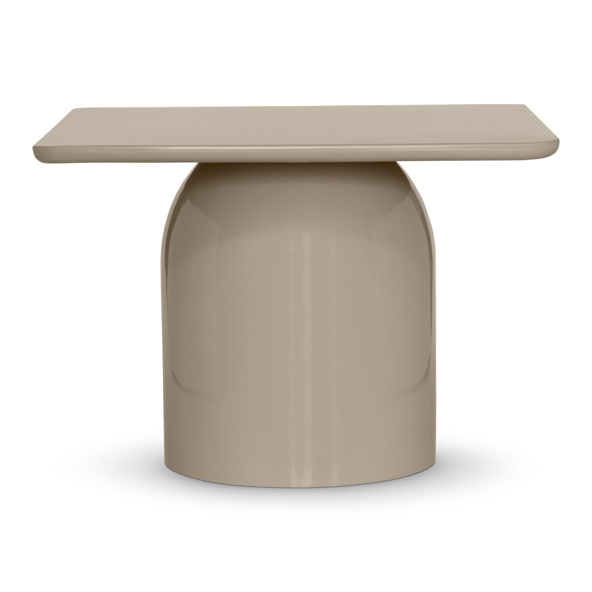 Alessia Tall Enamel Coffee Table Latte Taupe, 16.5" by Urbia - product view