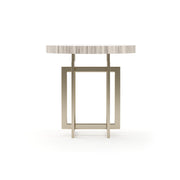 Wish You Were Here Round Side Table Light Whisper of Gold 24" by Caracole