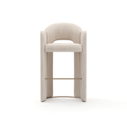 Overlap Bar Stool Ivory Whisper of Gold 23.50" by Caracole