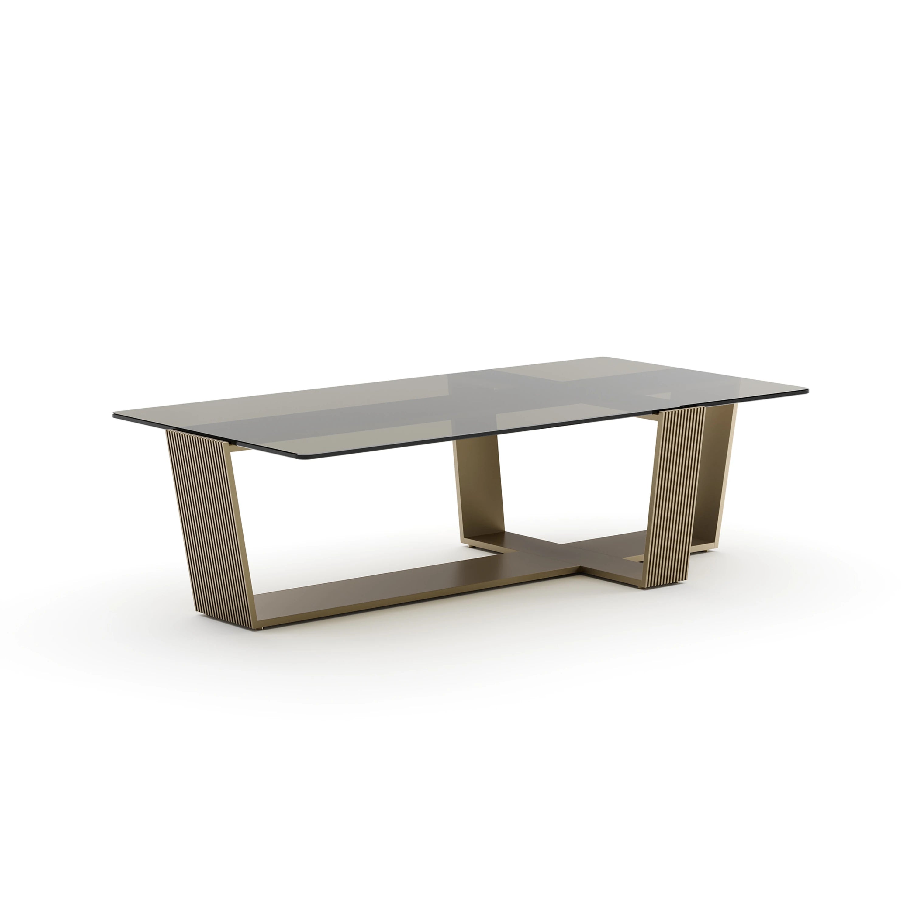 Counter Balance Cocktail Table Brushed Gold 61" by Caracole - view 5