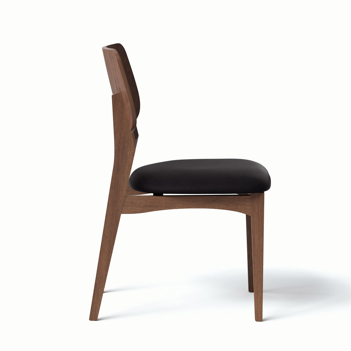 Beth Dining Chair Nogal, Shimmy Black Vinyl by Urbia - detail 3