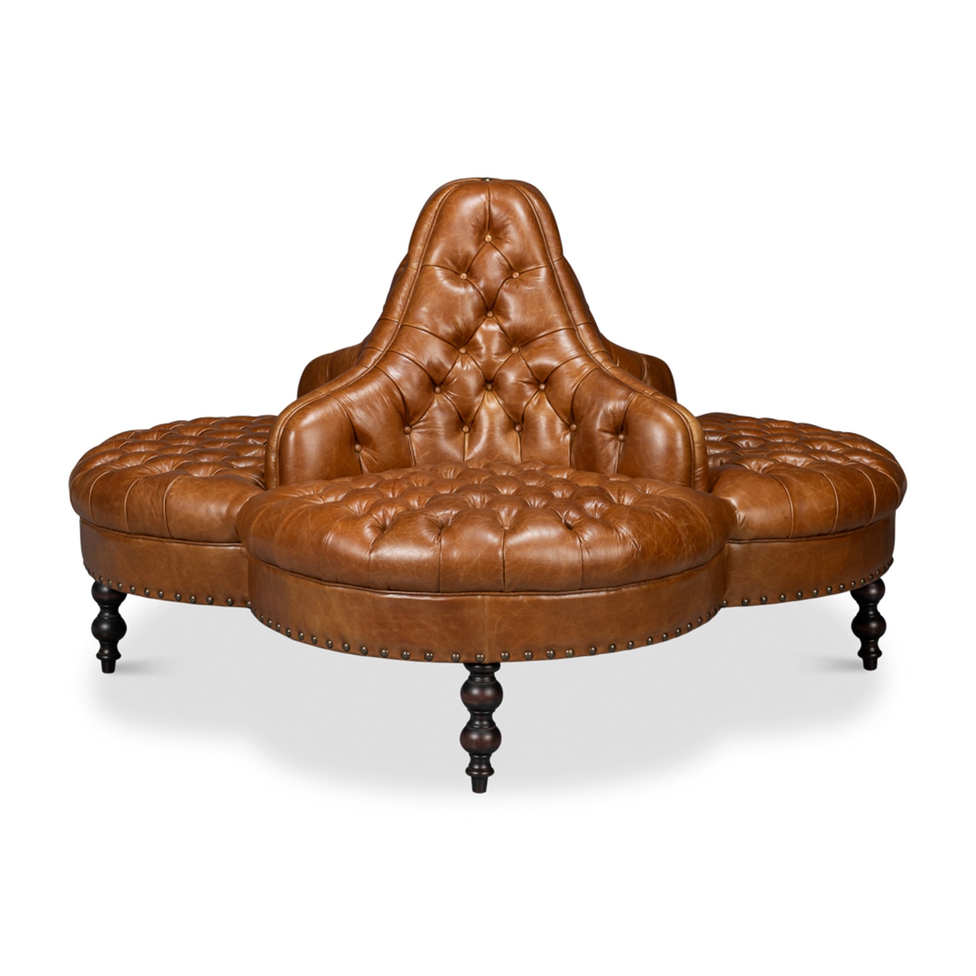 Lobby Sofa, Cuba Brown by Sarreid Ltd