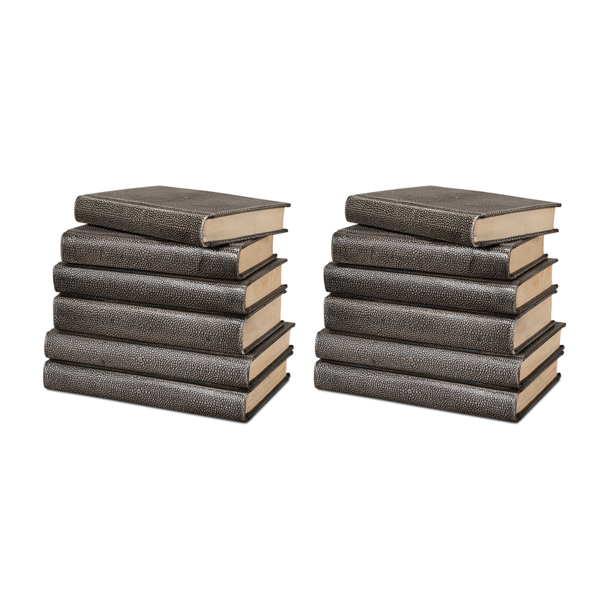 Shagreen Books, Set Of 12, Antique Grey by Sarreid Ltd