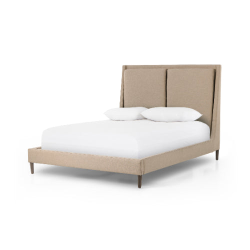 Potter Upholstered Wood Frame Queen Platform Bed