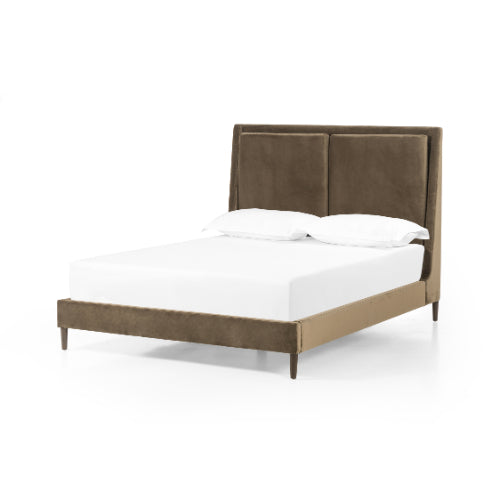 Potter Upholstered Wood Frame Queen Platform Bed