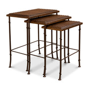 Croc Leather Nesting Tables, Set/3 by Sarreid Ltd