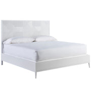 Malibu White Lacquer Panel King Bed
