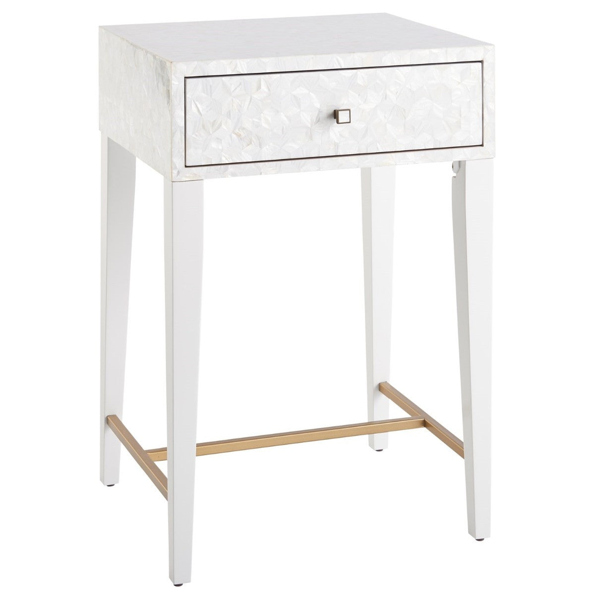 Love Joy Bliss Mother of Pearl Bedside Table