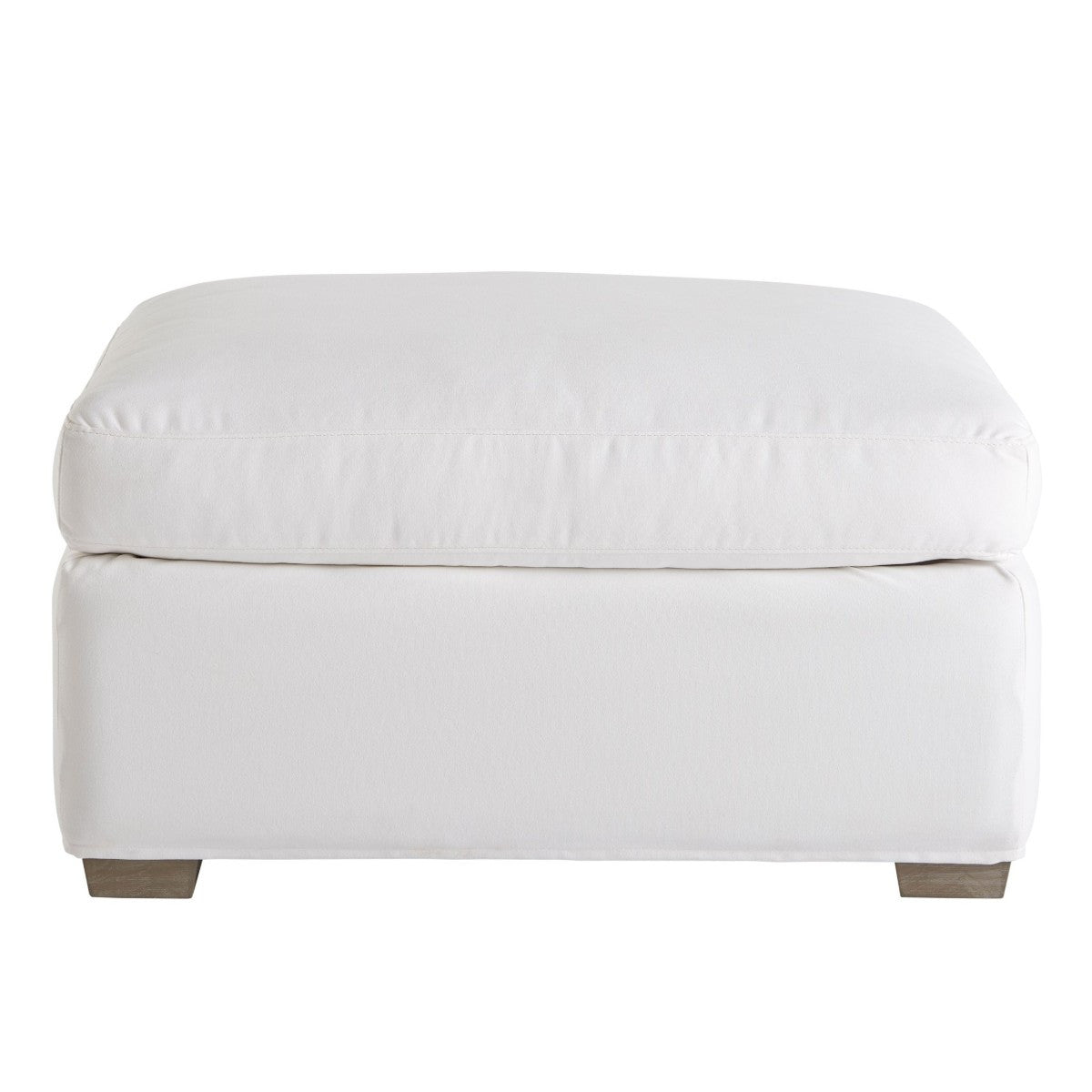 Malibu White Slipcover Ottoman