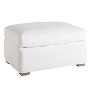 Malibu White Slipcover Ottoman